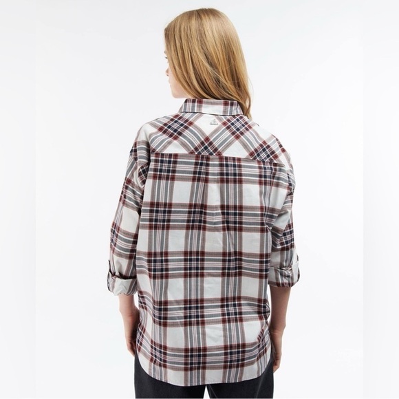 Barbour Bethwin Cloud Check Plaid Button Front Shirt, NWT - Picture 10 of 14